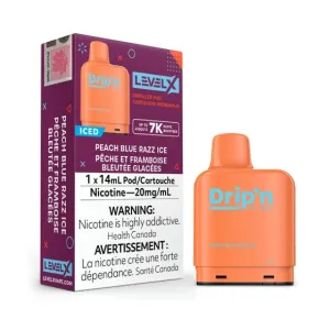 Drip'n Level X 7000 puff disposable pods - Peach Blue Razz Ice