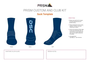 DSC Sock - blue-logo- 2 Pack