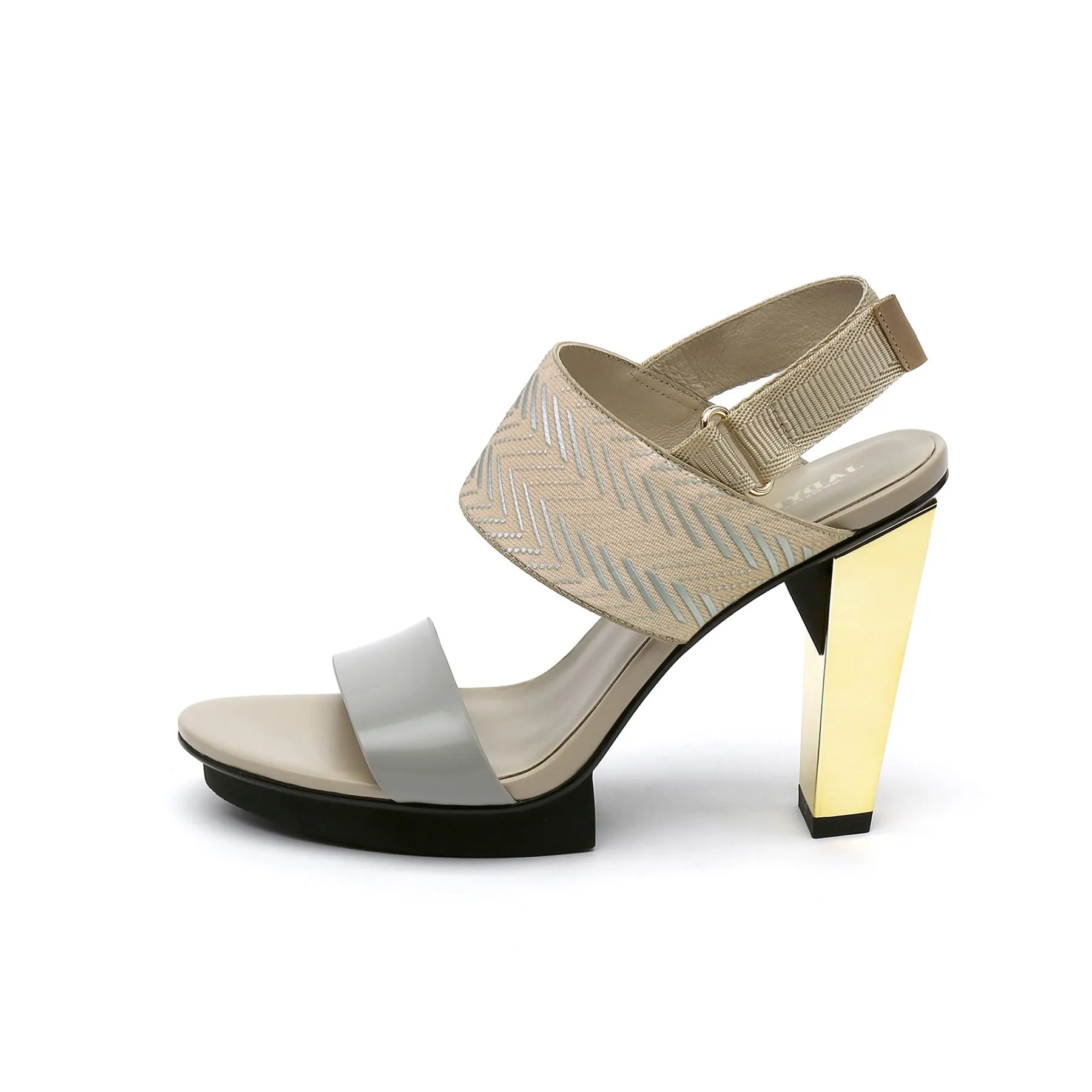 Dual-Strap Leather Slingback Sandal - Neutral