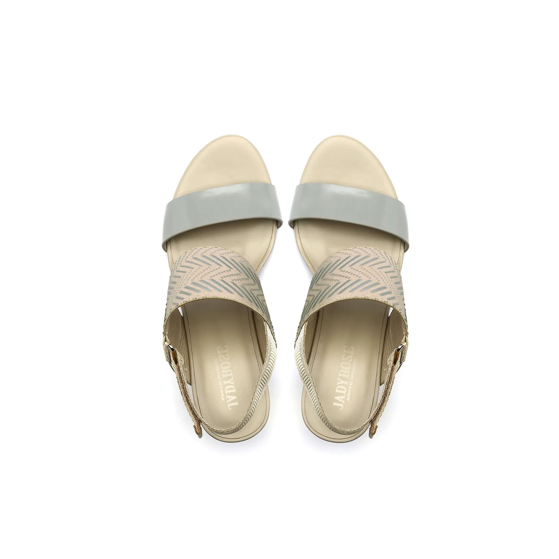 Dual-Strap Leather Slingback Sandal - Neutral