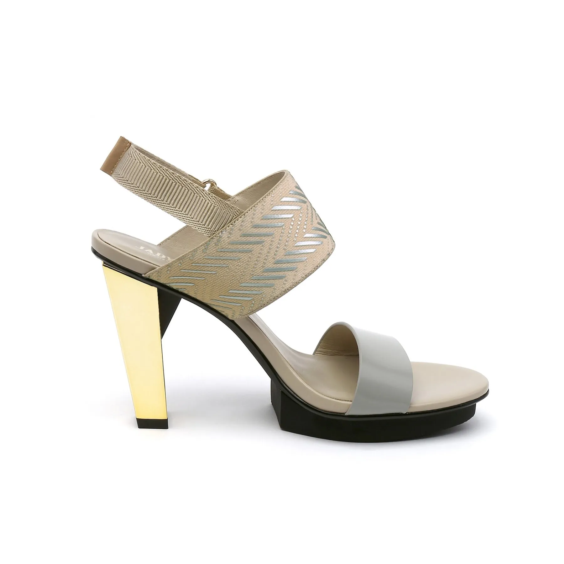 Dual-Strap Leather Slingback Sandal - Neutral