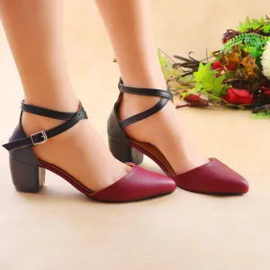 Elblag Heeled Sandals Maroon