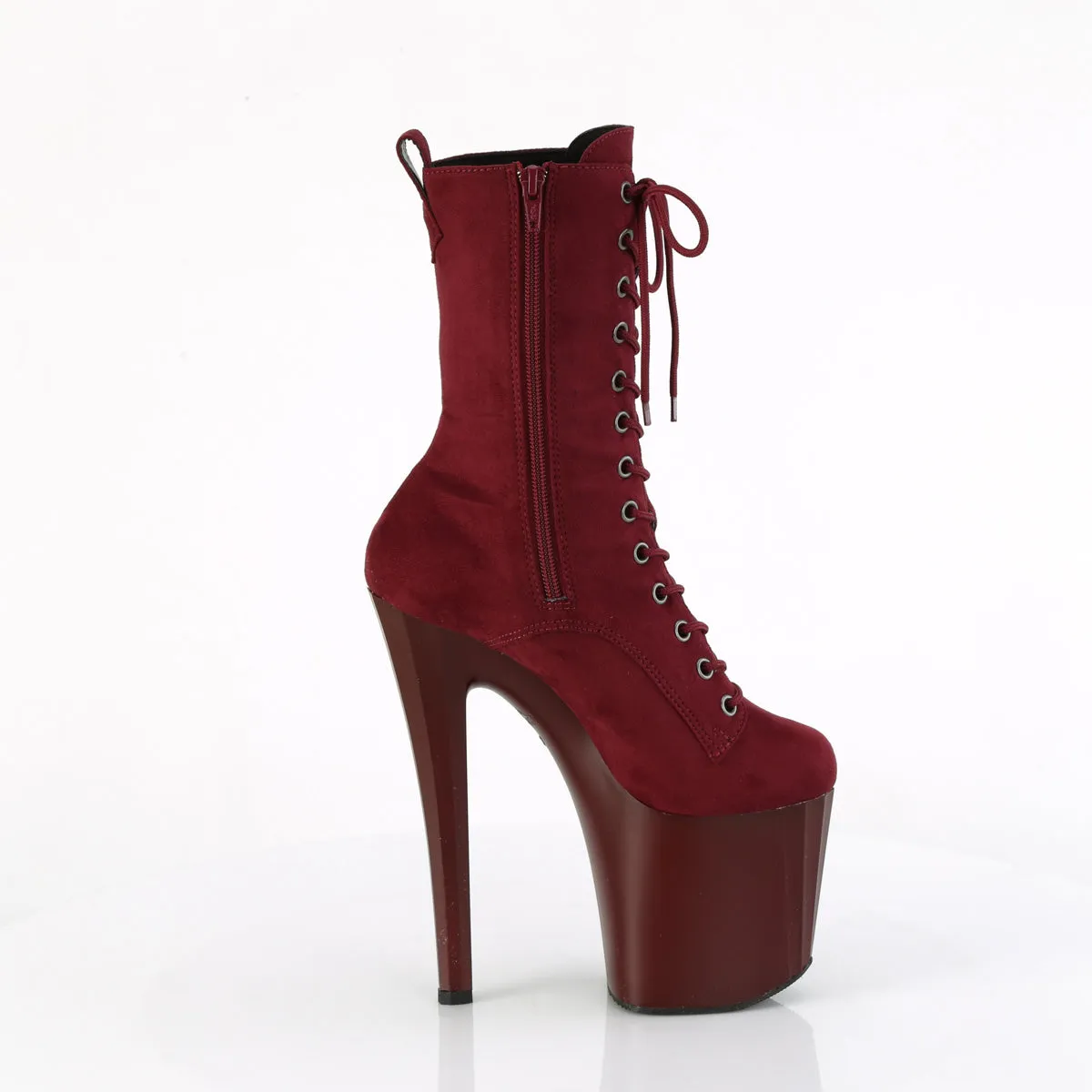 ENCHANT-1040  Burgundy Faux Suede/Burgundy Matte