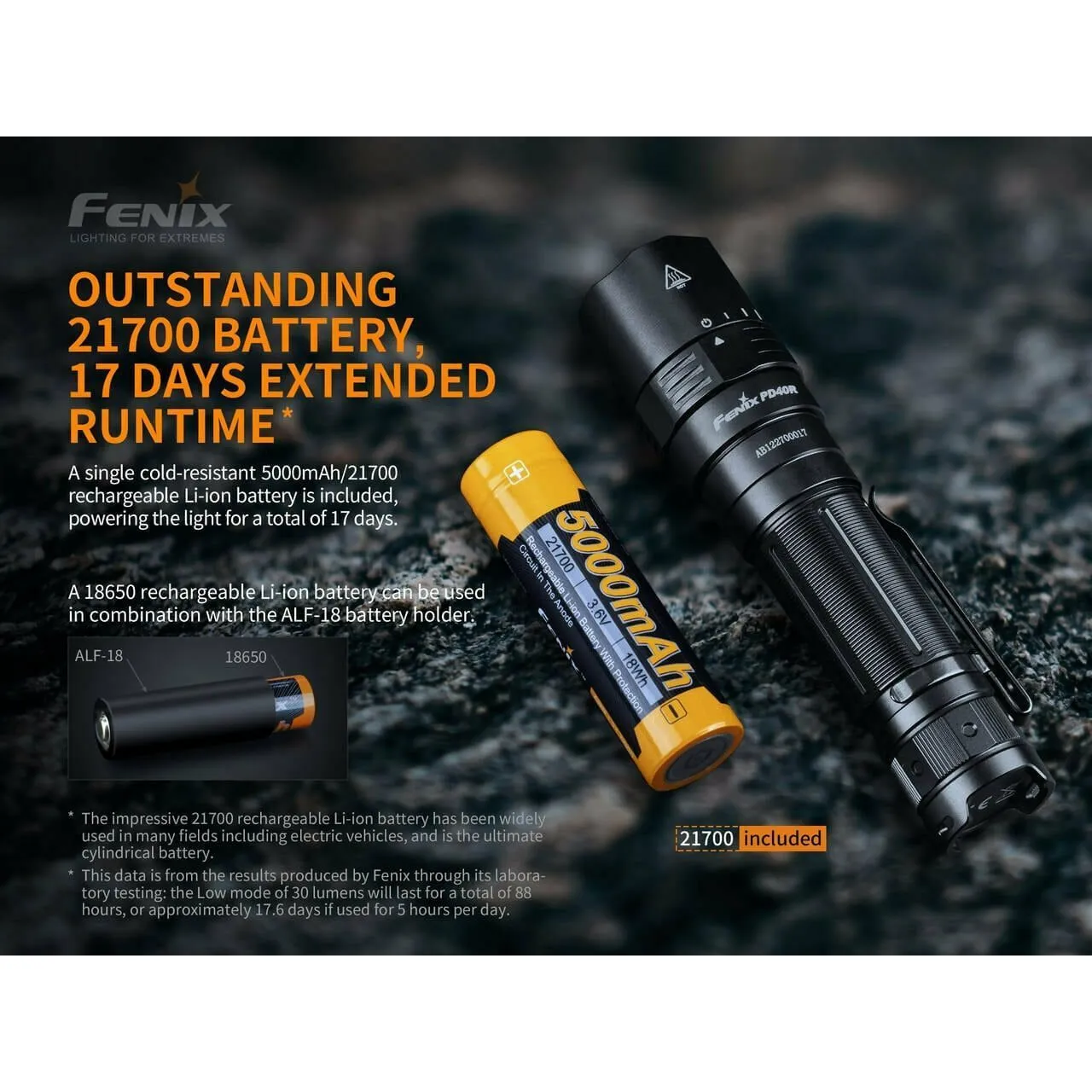 Fenix PD40R V2 3000 Lumen Flashlight