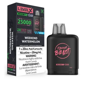 Flavour Beast Level X BOOST G2 Pods 20mL - WEEKEND WATERMELON ICED