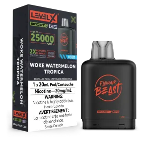 Flavour Beast Level X BOOST G2 Pods 20mL - WOKE WATERMELON TROPICA ICED