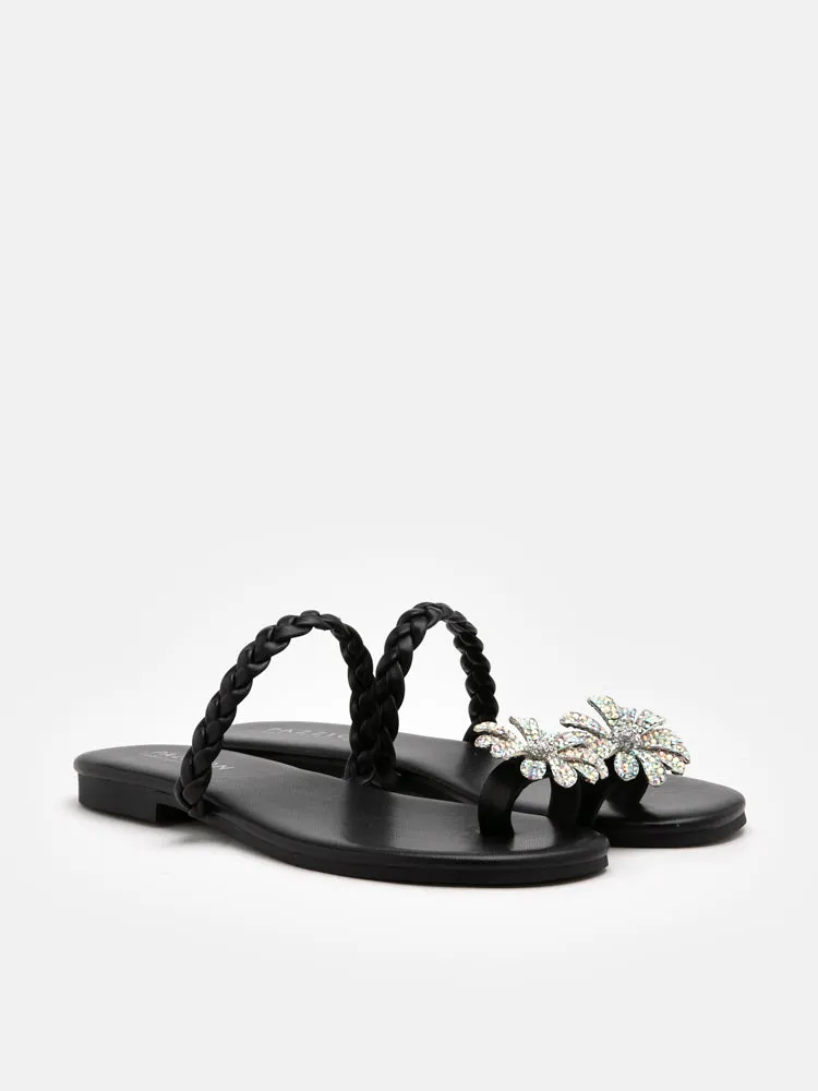 Flora Embellished Braided Sandals