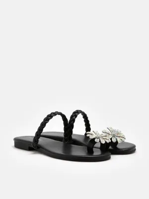Flora Embellished Braided Sandals
