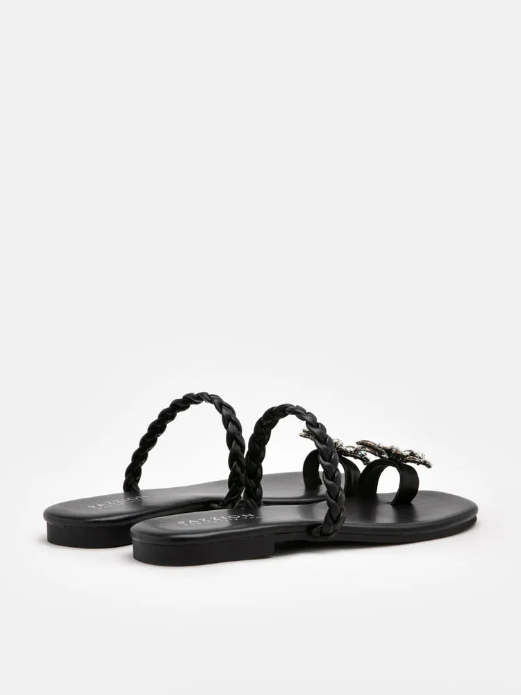 Flora Embellished Braided Sandals