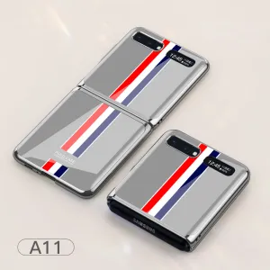 For Samsung Galaxy Z flip Foldable Cellphone Shell Electroplated Painted Folding Phone Case A11
