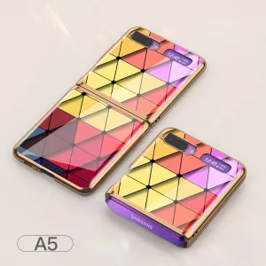 For Samsung Galaxy Z flip Foldable Cellphone Shell Electroplated Painted Folding Phone Case A5