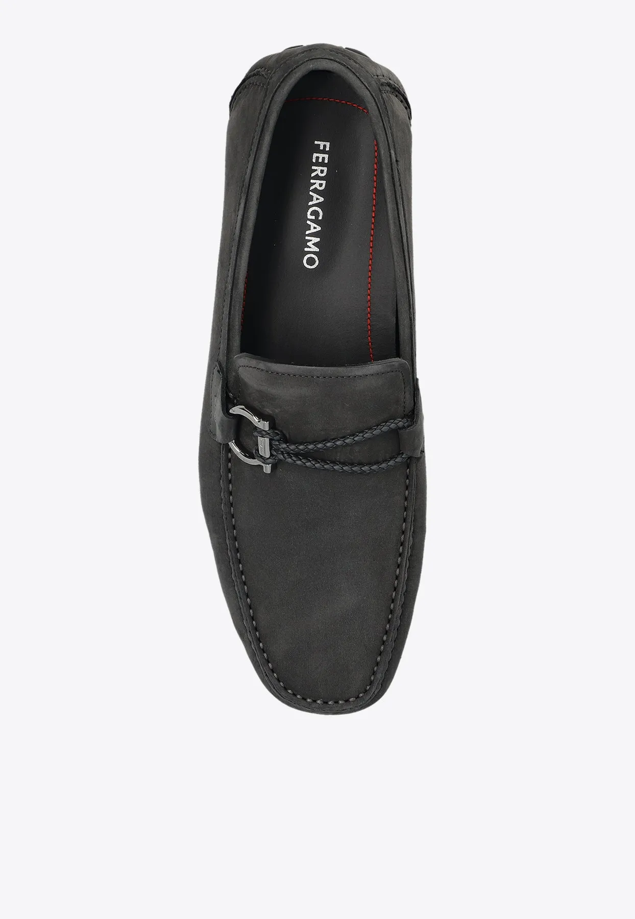 Front 4 Gancini Buckle Loafers