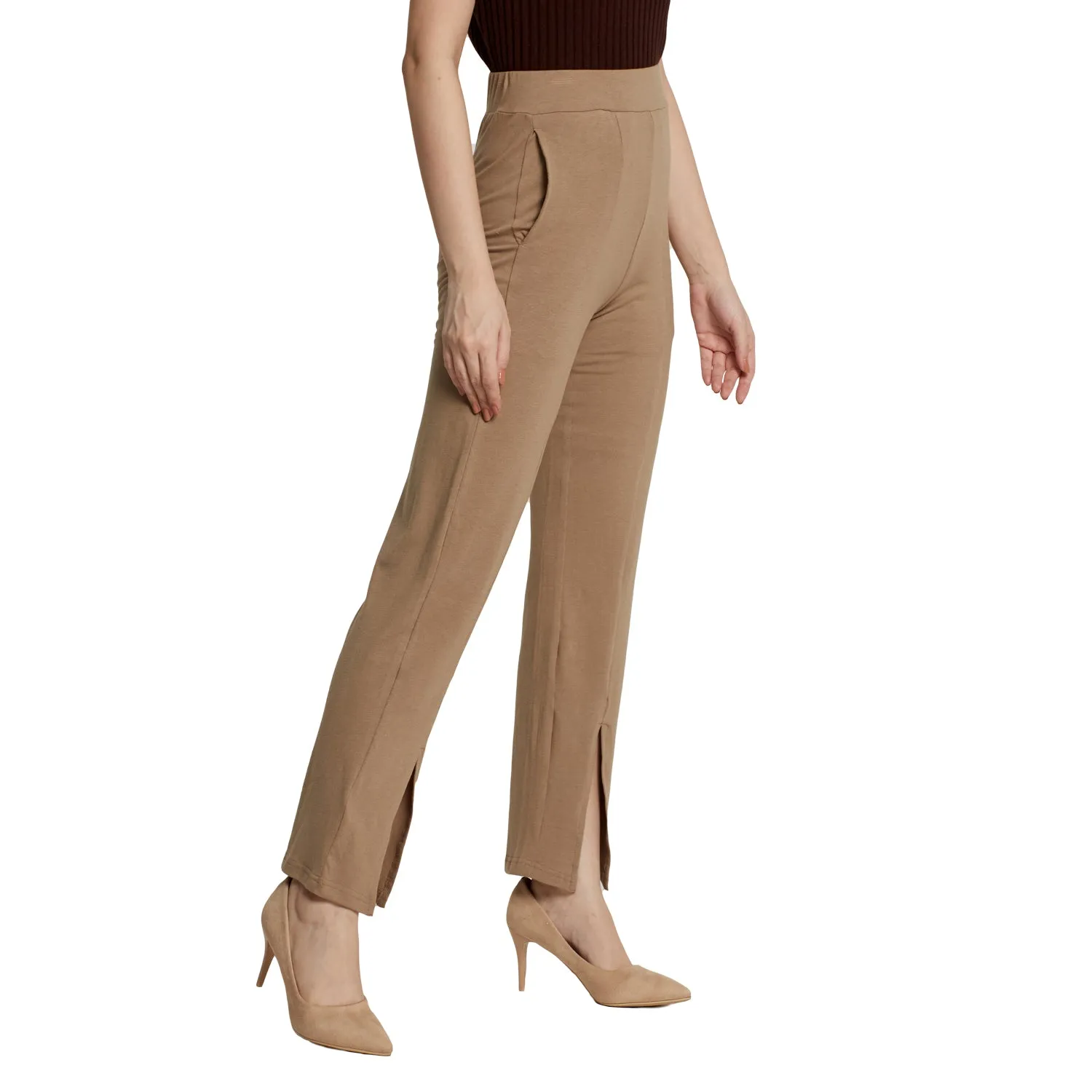 FRONT SLIT STRAIGHT FIT PANT