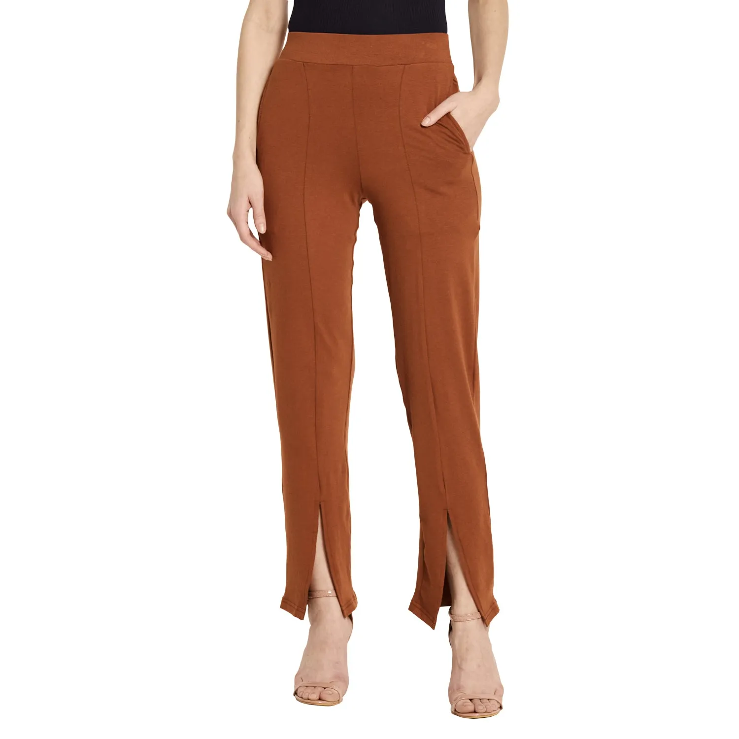 FRONT SLIT STRAIGHT FIT PANT