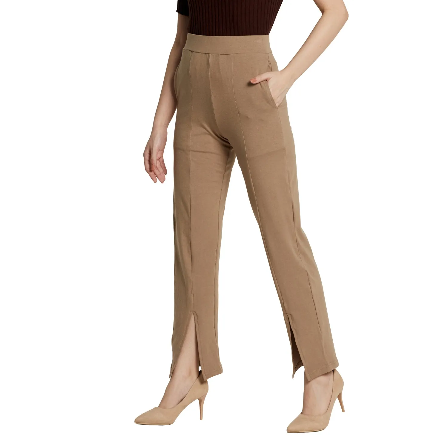 FRONT SLIT STRAIGHT FIT PANT
