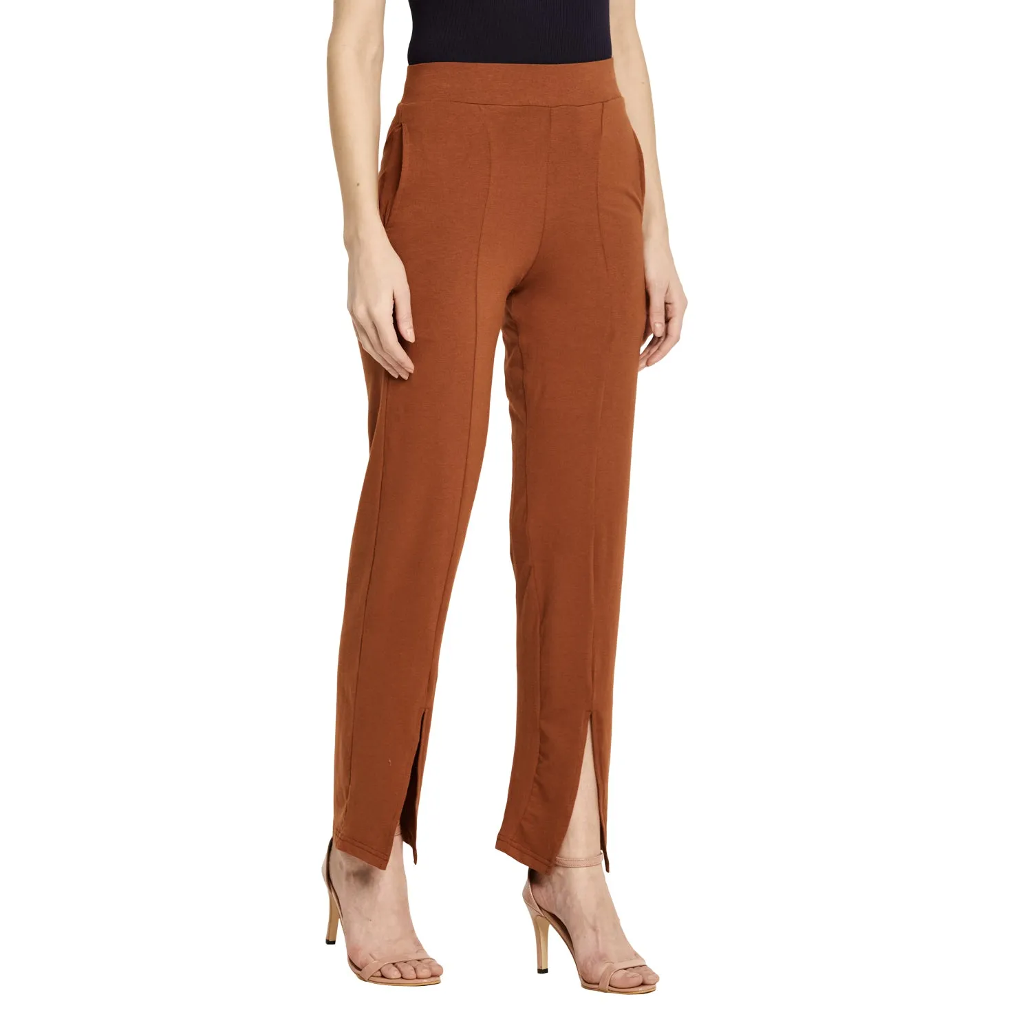 FRONT SLIT STRAIGHT FIT PANT