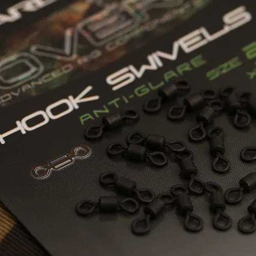 GARDNER TACKLE COVERT HOOK SWIVELS SIZE 20 ANTI GLARE
