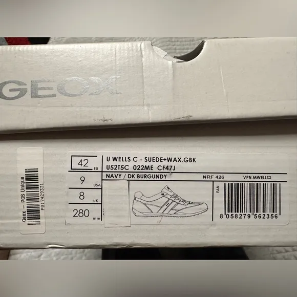 Geox Mens U‎ Wells C Shoe Size 42 Size 9 US New (A0367)