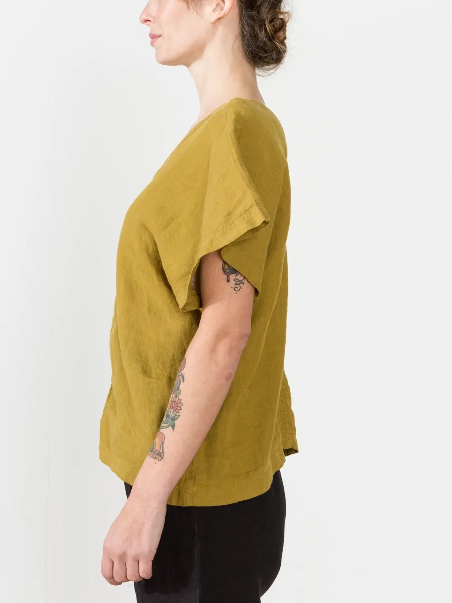 ginkgo top - mustard