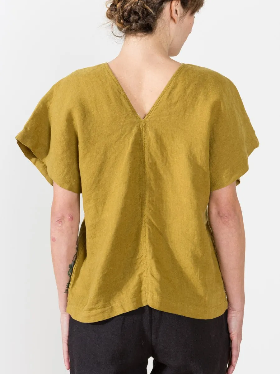 ginkgo top - mustard