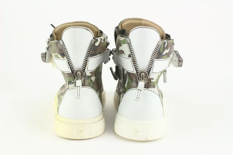 Giuseppe Zanotti Men's 45 Jeweled Camo London High Top Sneaker 1216gz11