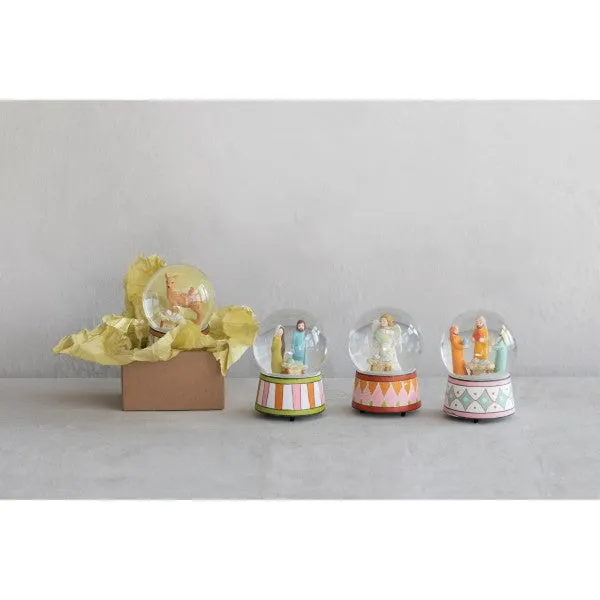 Glass Snow Globe with Christmas Scene, 4 Styles