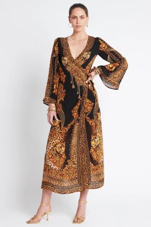 GOLDEN LADY WRAP DRESS