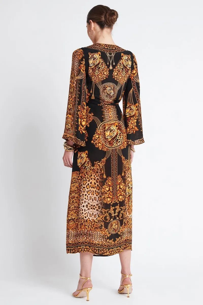 GOLDEN LADY WRAP DRESS