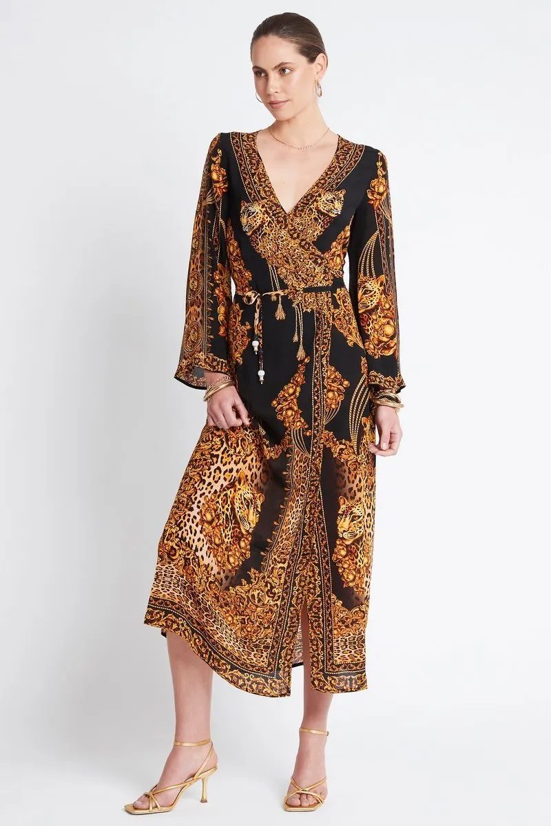 GOLDEN LADY WRAP DRESS