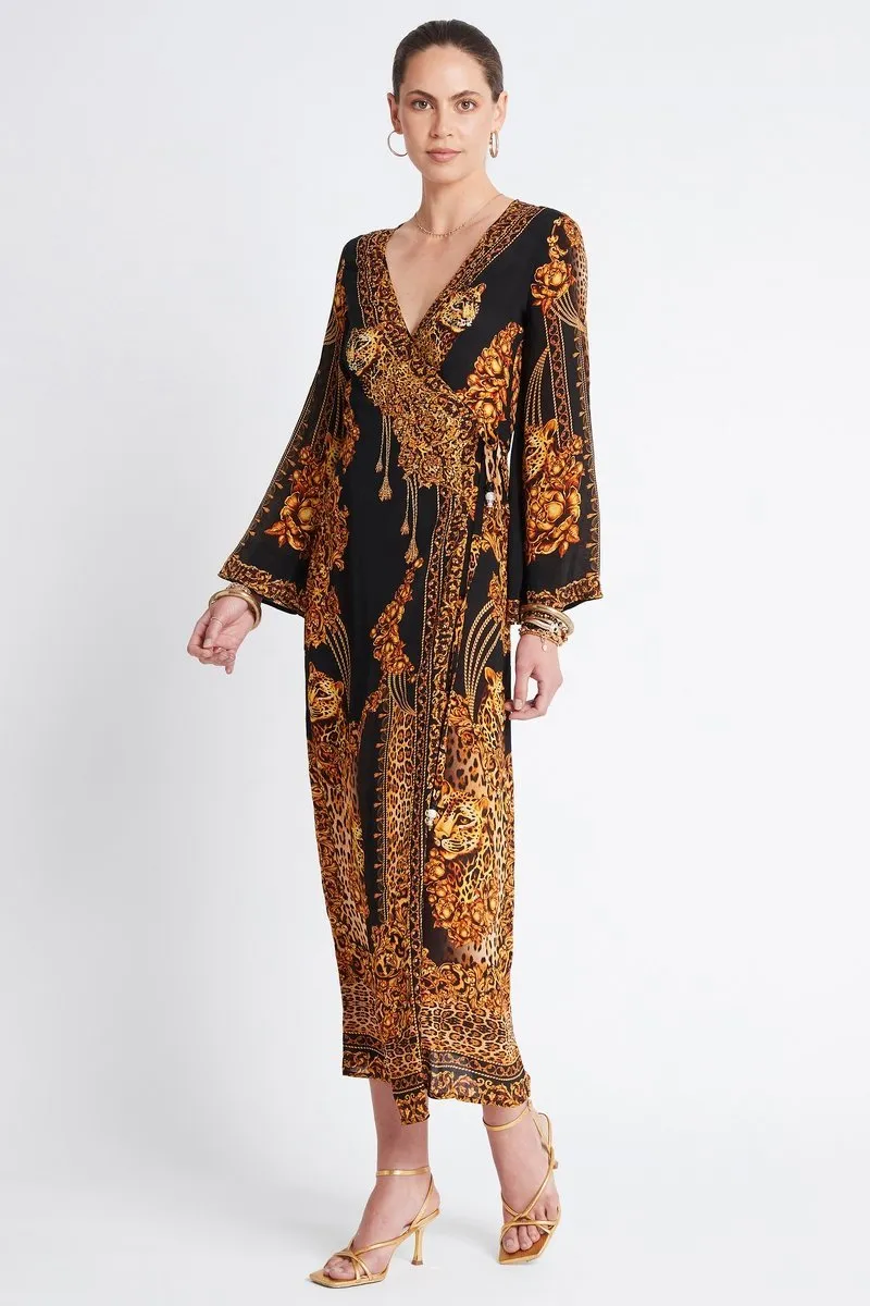 GOLDEN LADY WRAP DRESS