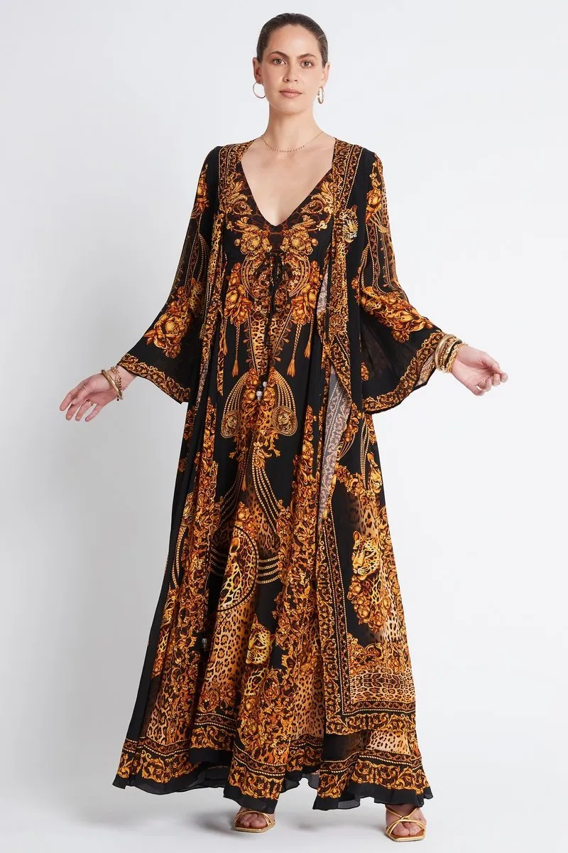 GOLDEN LADY WRAP DRESS
