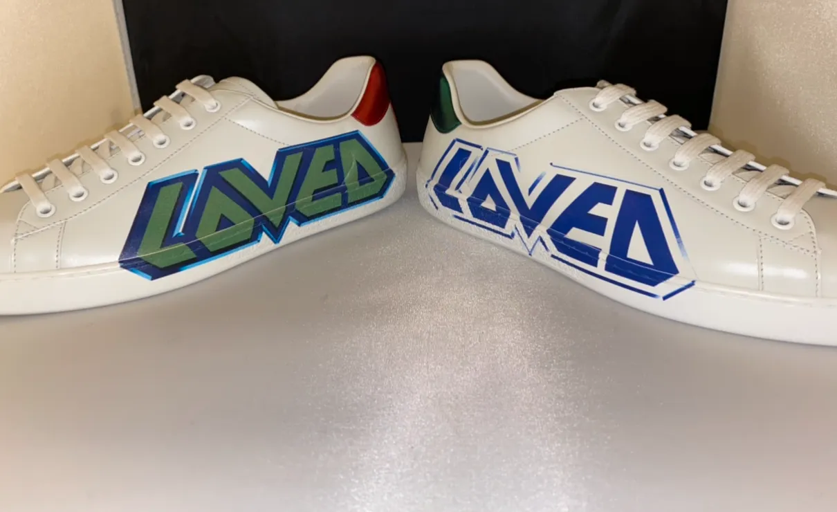 Gucci Ace Sneaker with Loved Print
