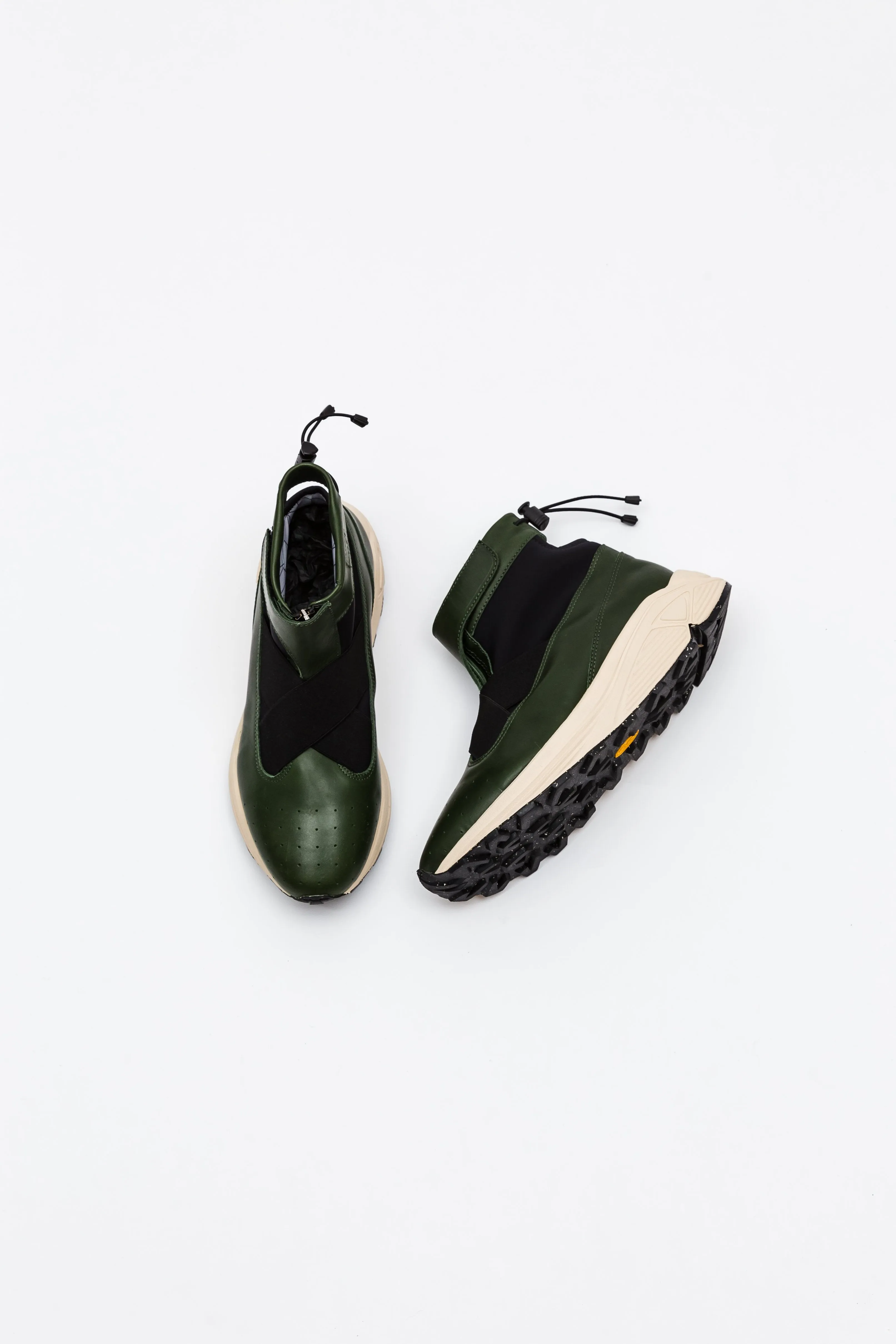 Guillermo Bravo "La Pola" High-Top Cream and Green