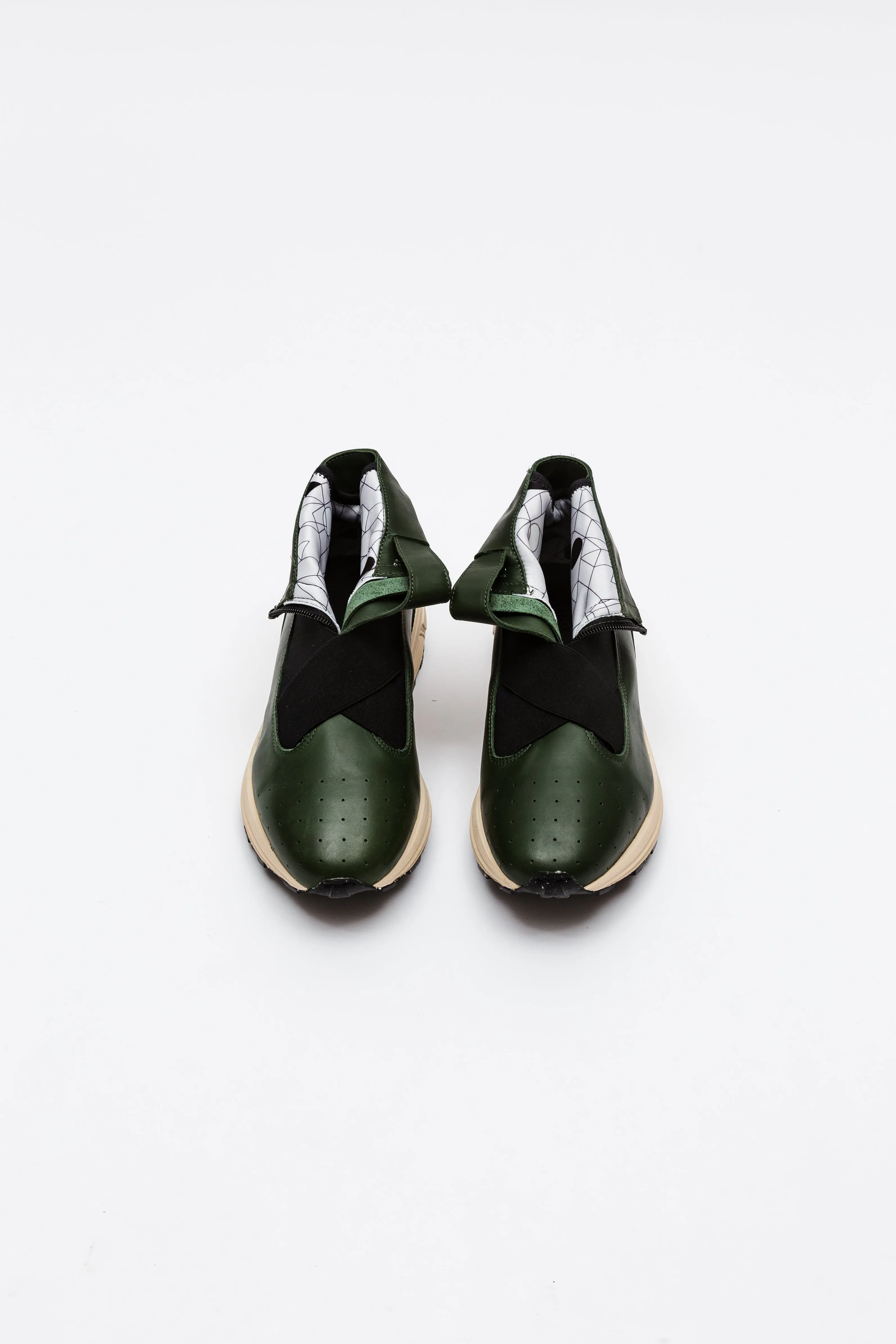 Guillermo Bravo "La Pola" High-Top Cream and Green