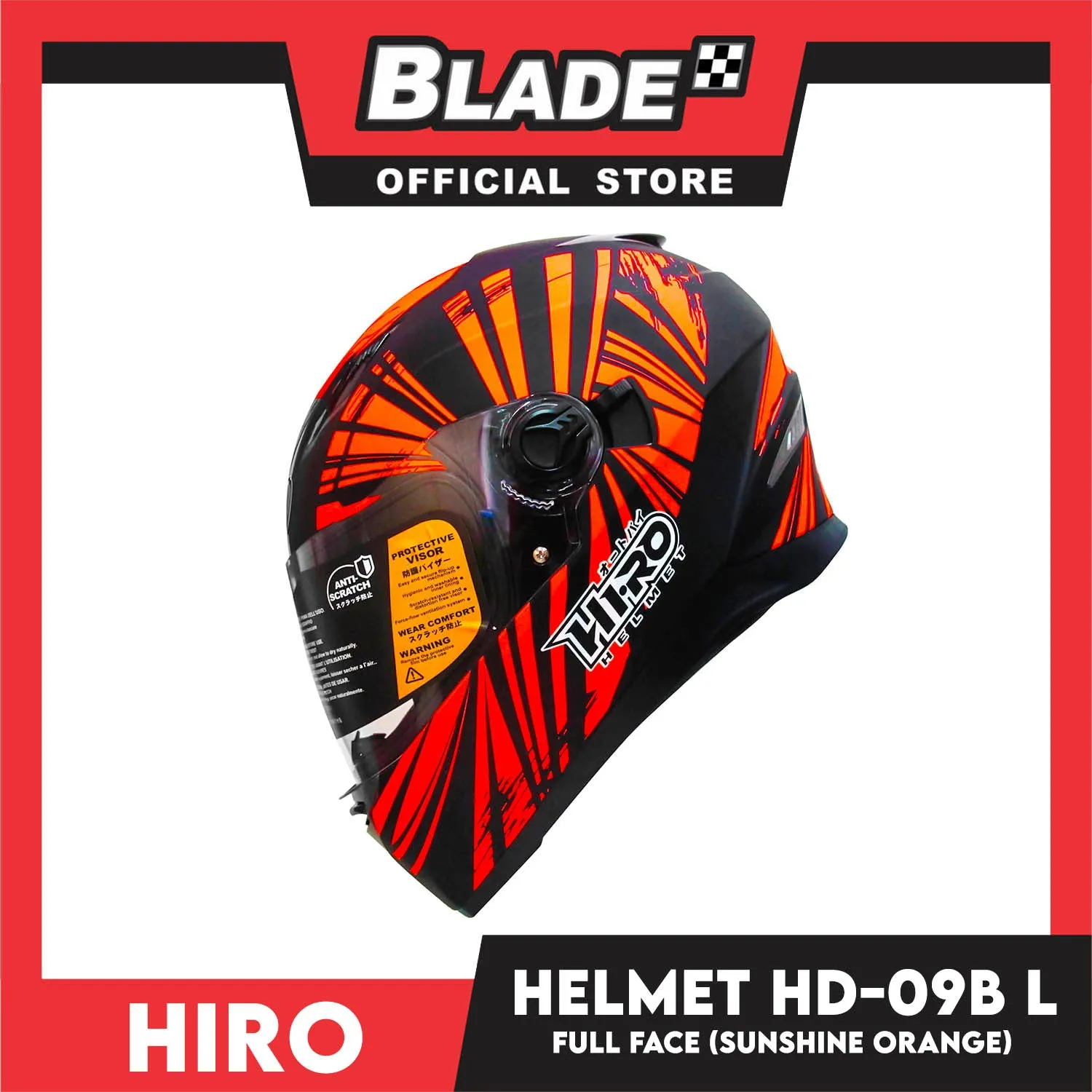 HIRO Helmet HD-09B Sunshine Orange (Full face)
