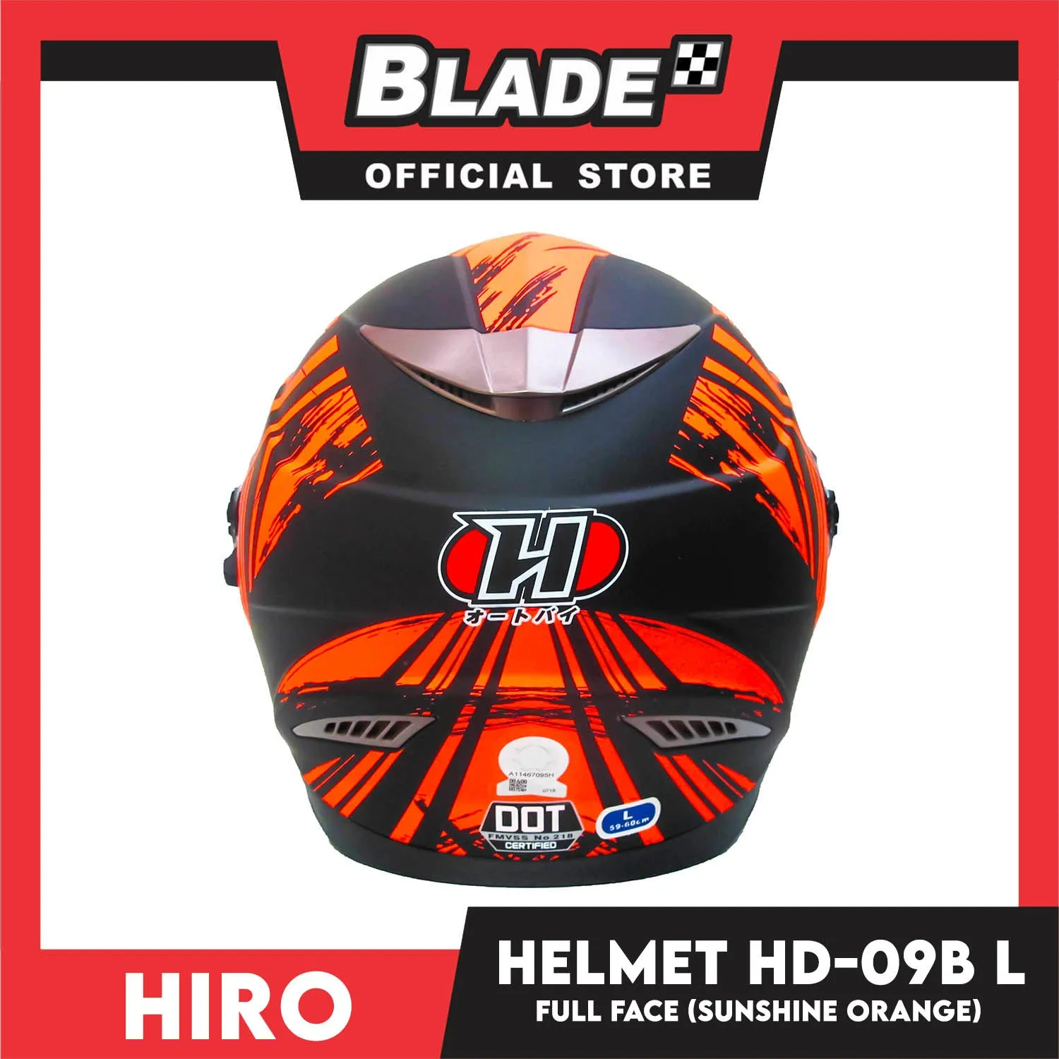 HIRO Helmet HD-09B Sunshine Orange (Full face)