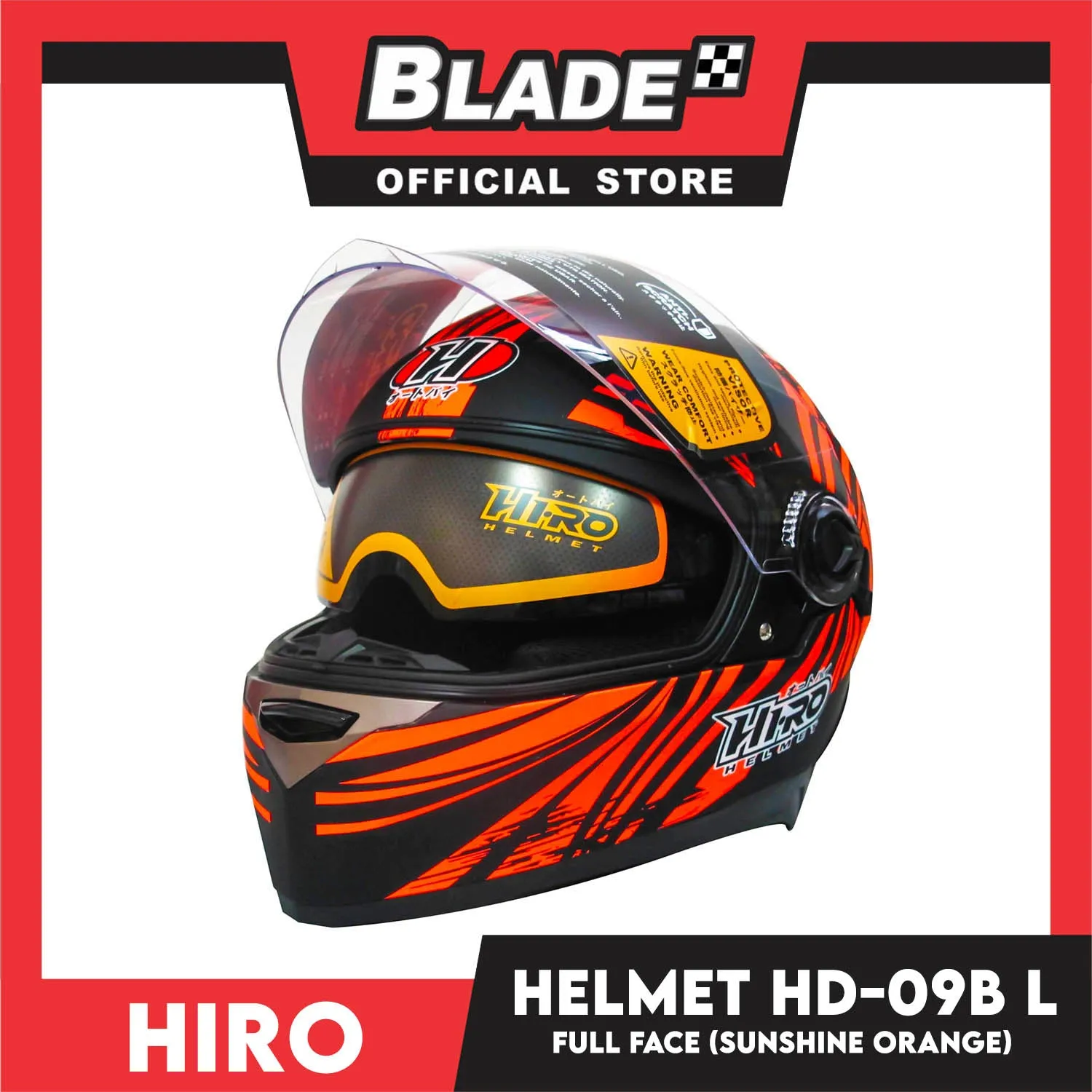 HIRO Helmet HD-09B Sunshine Orange (Full face)