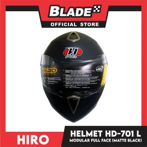HIRO Helmet HD-701 Matte Black (Modular) Large