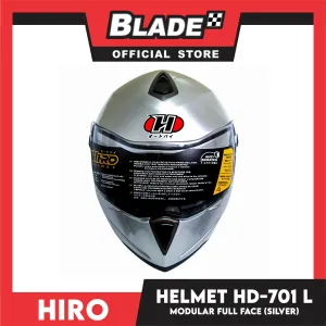 HIRO Helmet HD-701 Silver  (Modular) Large