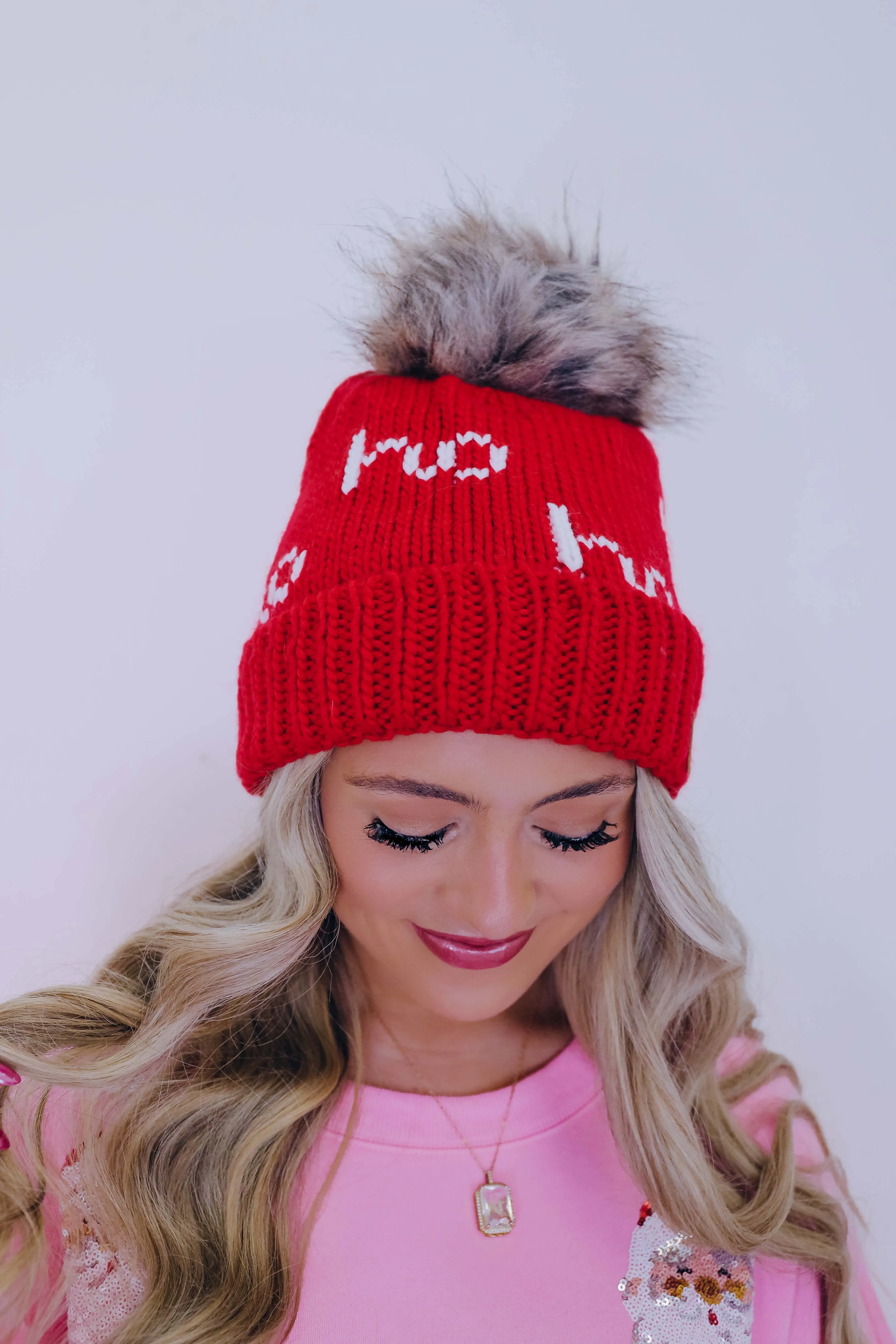 Ho Ho Ho Pom Beanie - 2 Colors