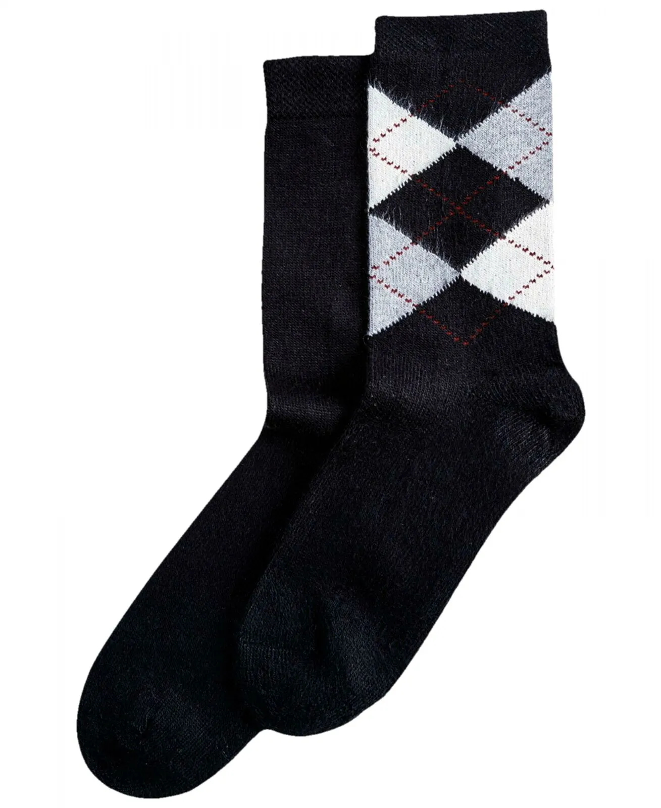 HUE Women's 2 Pack Argyle & Solid Boot Socks. U19476
