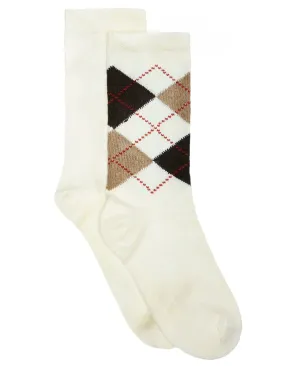 HUE Women's 2 Pack Argyle & Solid Boot Socks. U19476
