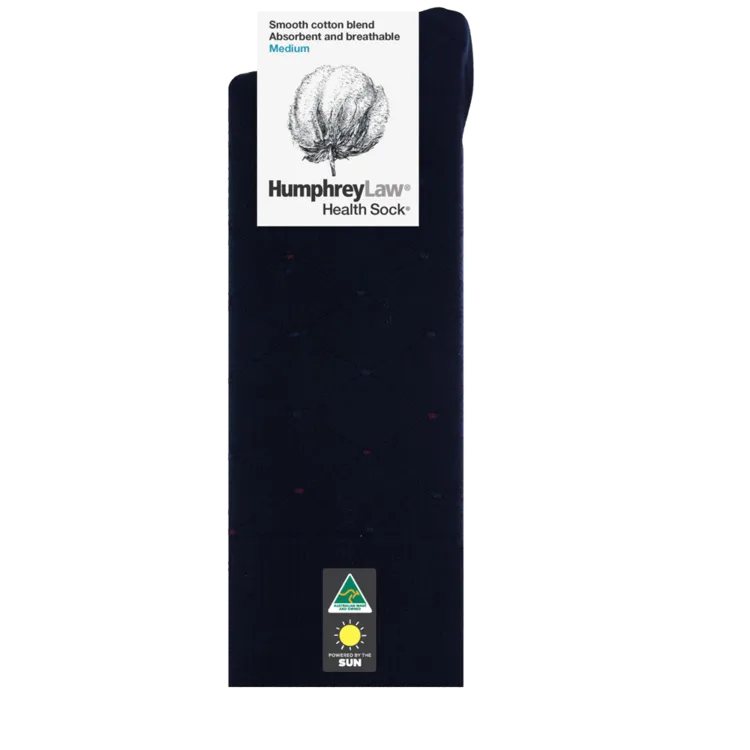 Humphrey Law 85% Mercerised Cotton Health Net Diamond Sock - 3 Colours