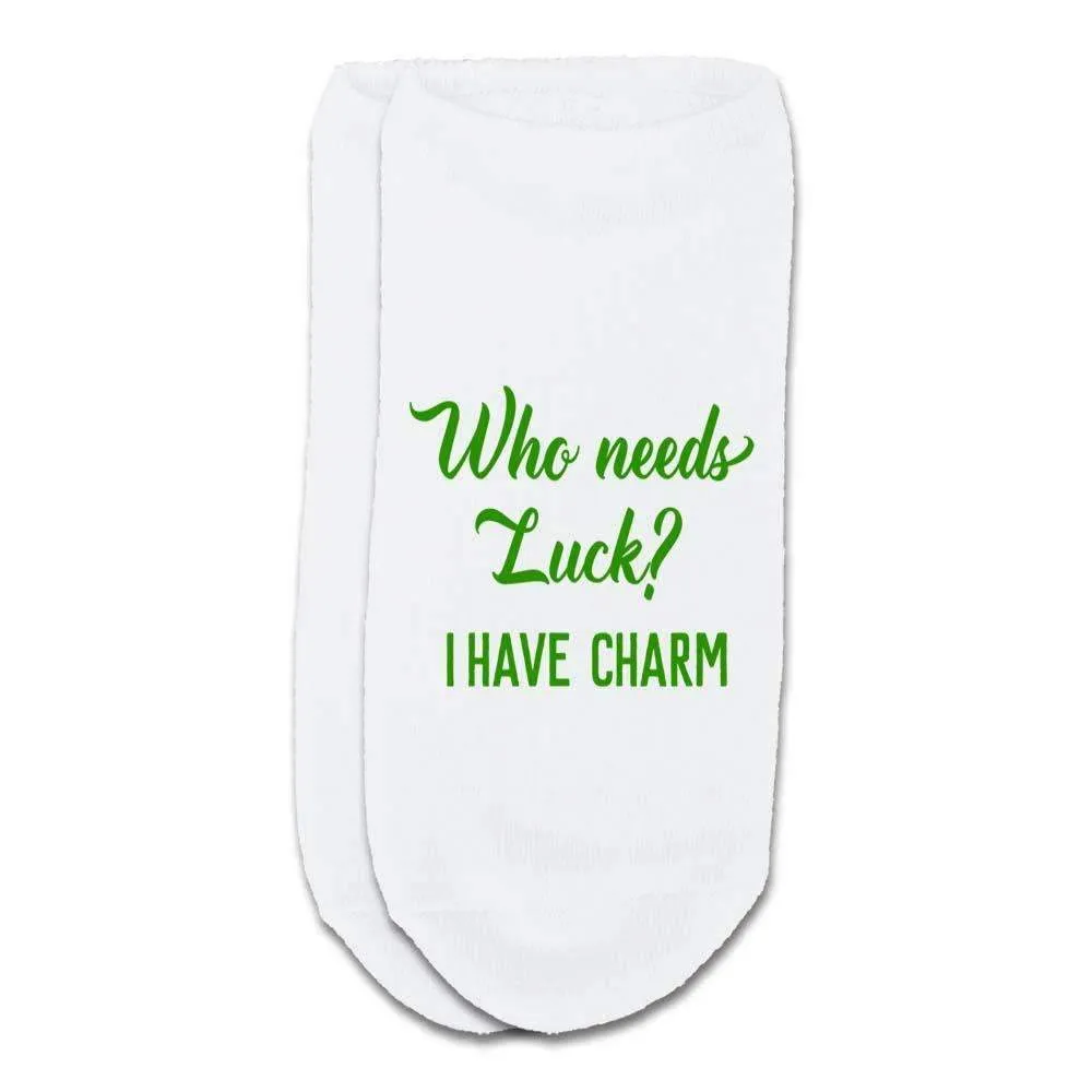 I Have Charm St. Patrick's Day Crew and No-Show Socks