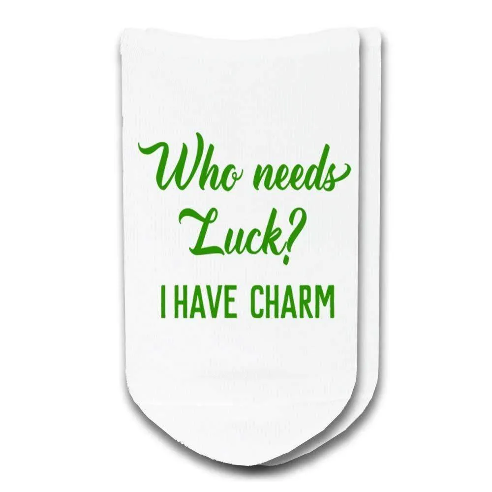 I Have Charm St. Patrick's Day Crew and No-Show Socks