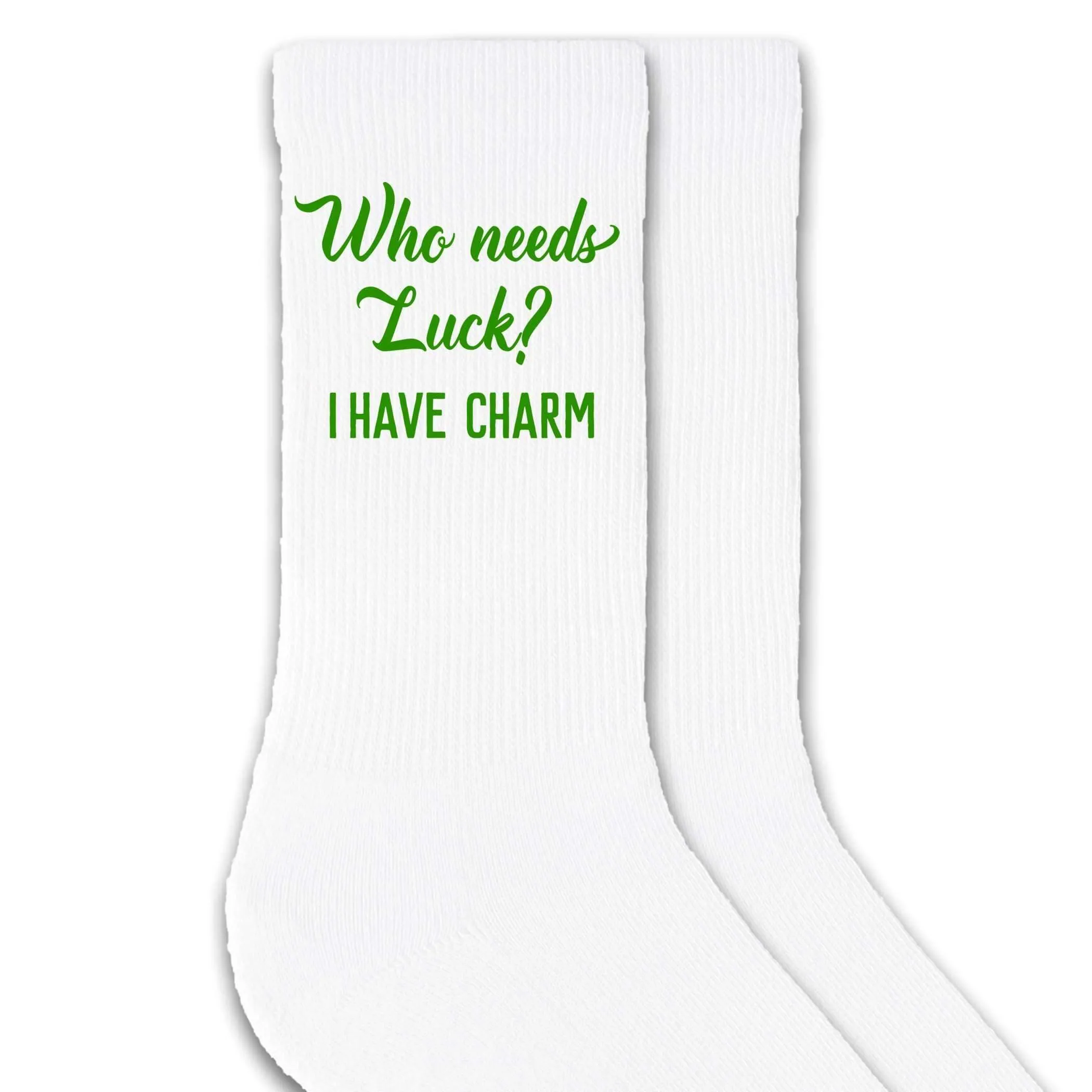 I Have Charm St. Patrick's Day Crew and No-Show Socks