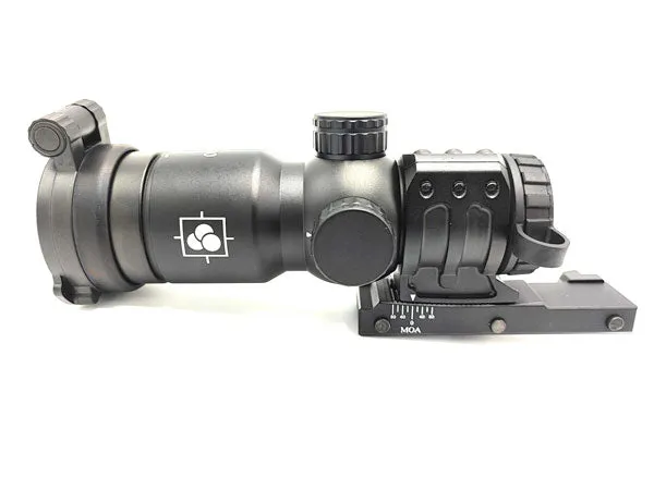 Immersive Optics 5x30 PRO MILDOT RAPID w/MOA ADJ MOUNTS - Extended Eye Relief