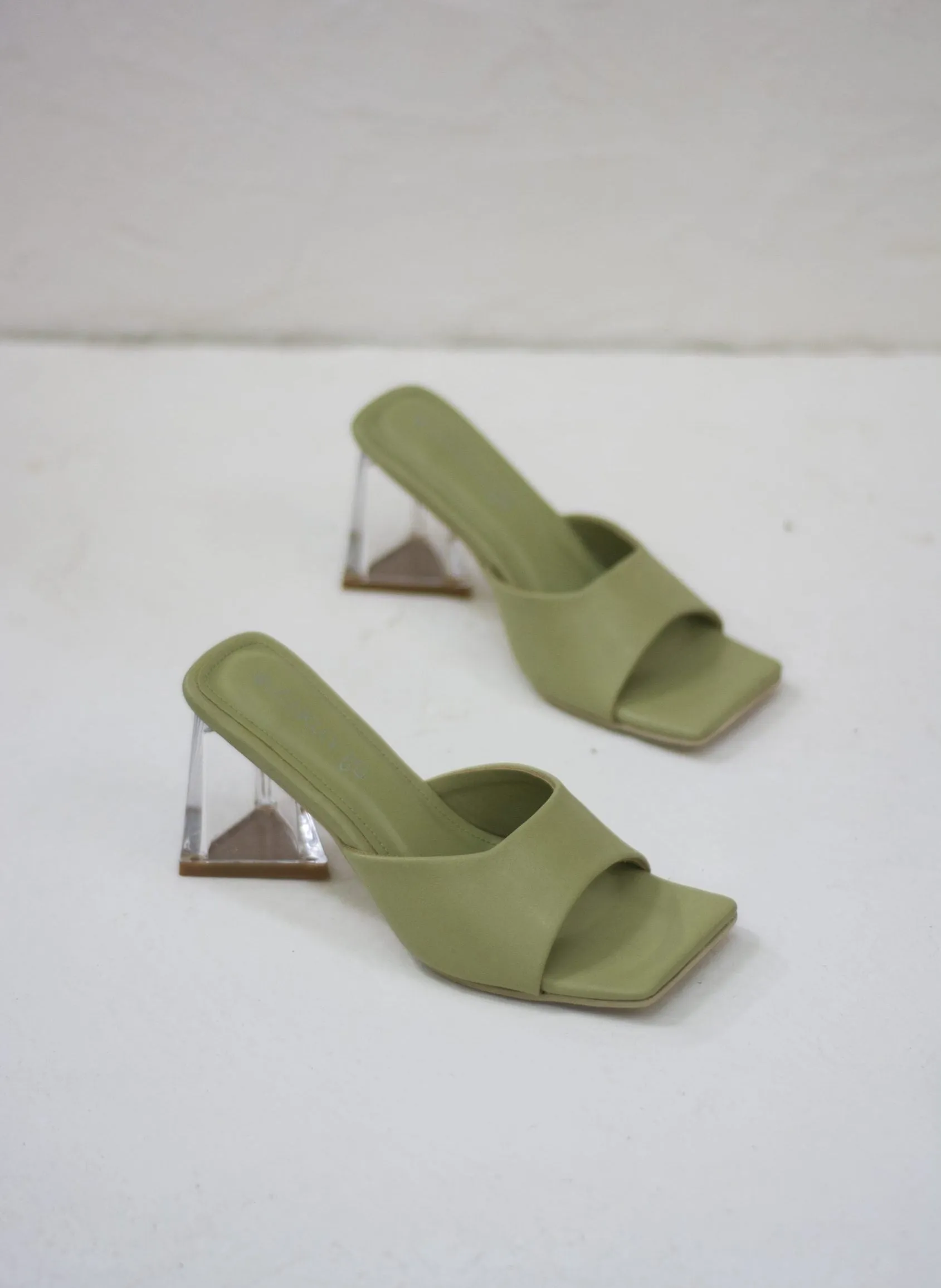 Janet Triangle Mule Heels