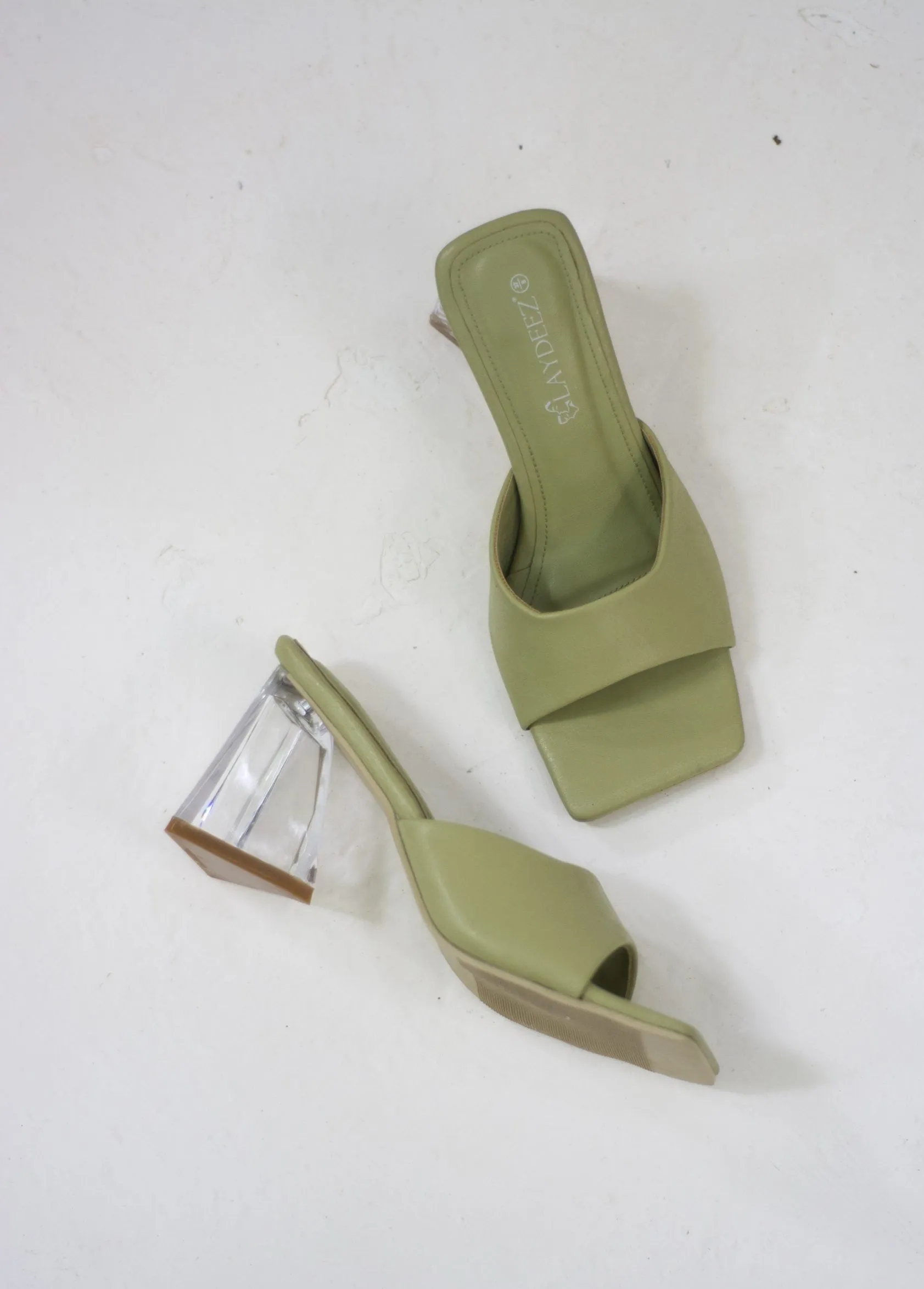 Janet Triangle Mule Heels