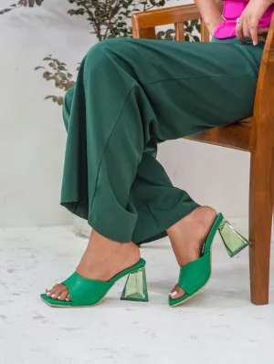 Janet Triangle Mule Heels